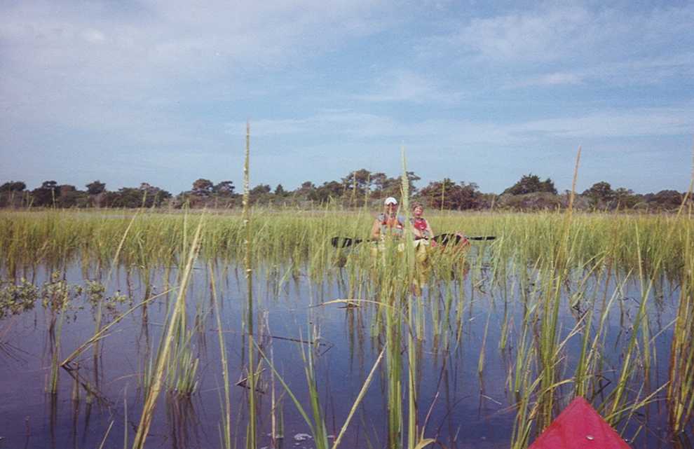 Marsh kayaking at Holden Beach.