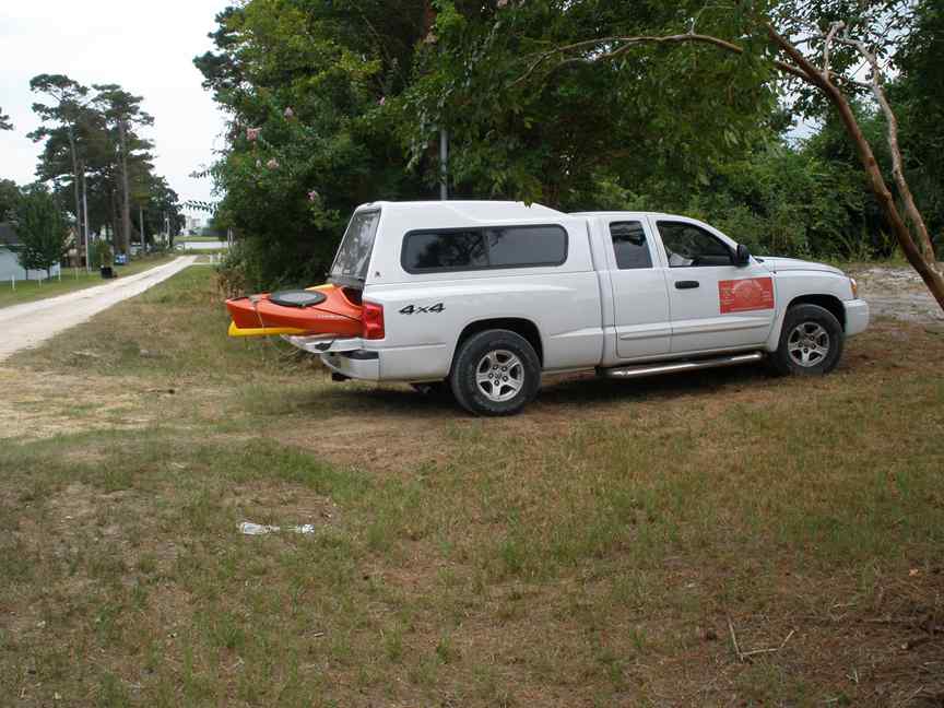  This picture shows my truck in the driveway in front of where the mobile home was.