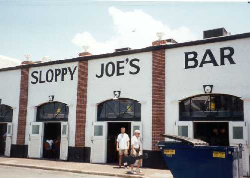 This is Mike Crownover outside Sloppy Joe's bar.