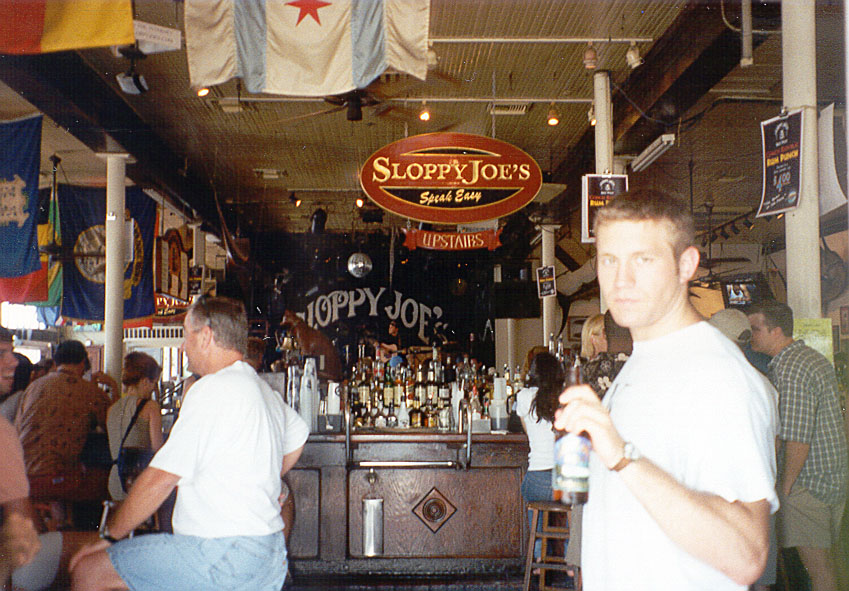 This is Mike Crownover inside Sloppy Joe's bar.