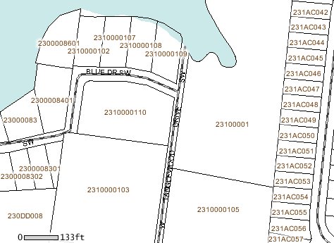  County GIS information about the area. 